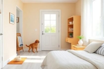 Καθαρός εσωτερικός χώρος σπιτιού με προληπτικά μέτρα κατά της σκόνης.