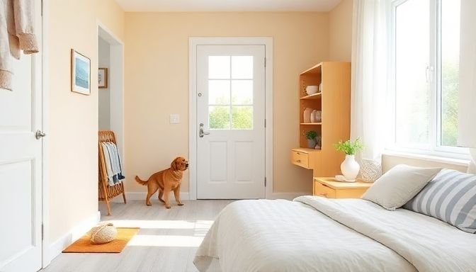 Καθαρός εσωτερικός χώρος σπιτιού με προληπτικά μέτρα κατά της σκόνης.