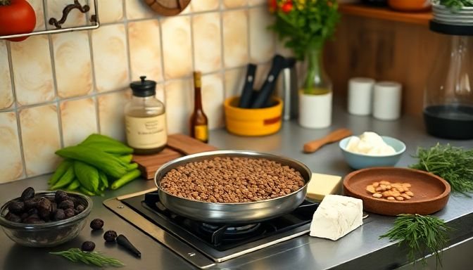 Ελληνικές φακές σε παραδοσιακή κουζίνα