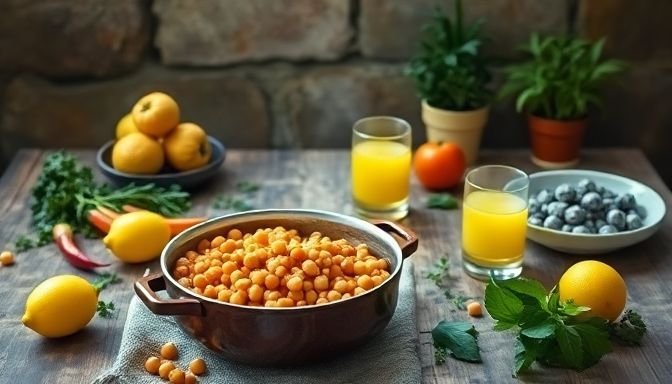 Εικόνα ρεβιθάδας σε μια παραδοσιακή κουζίνα