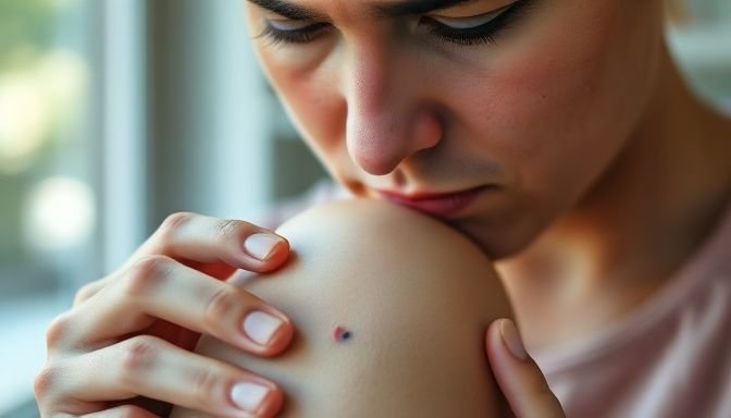 Ευρυαγγείες στα πόδια: Πότε κρύβουν κάτι σοβαρό και πώς θα το μάθετε 2 Κοντινή φωτογραφία ενός ατόμου που εξετάζει ευρυαγγείες στα πόδια του