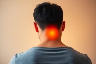 Άτομο με πόνο στον αυχένα