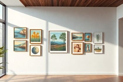 Διακόσμηση σπιτιού με πίνακες και αρμονική διάταξη.
