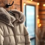 Πουπουλένιο μπουφάν σε ζεστό εσωτερικό χώρο.
