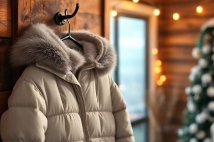 Πουπουλένιο μπουφάν σε ζεστό εσωτερικό χώρο.