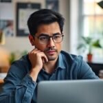 Απεικόνιση εργασιομανίας με έναν ατομικό χώρο εργασίας και στοιχεία χαλάρωσης.