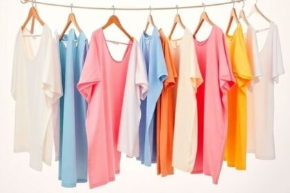 Φρεσκοπλυμένα καινούρια ρούχα σε φωτεινό περιβάλλον, που αποπνέουν αίσθηση καθαριότητας και άνεσης.