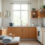 Φωτογραφία ενός καθαρού και οργανωμένου εσωτερικού χώρου σπιτιού, που δείχνει αντικείμενα που δεν χρειάζεται να καθαρίζονται συχνά.