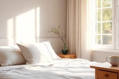 Μια ηρεμία στο πρωινό φως που δείχνει την επιρροή του αργού ξυπνήματος στην υγεία και διάθεση.