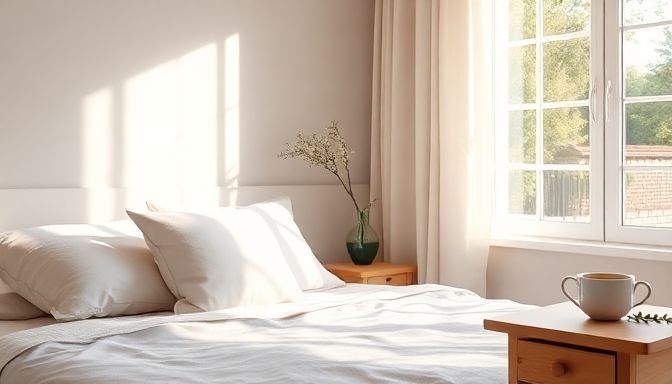 Μια ηρεμία στο πρωινό φως που δείχνει την επιρροή του αργού ξυπνήματος στην υγεία και διάθεση.