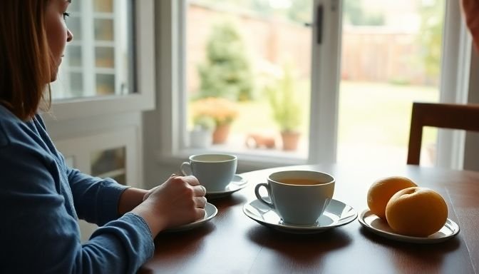 Σκηνή ενός υγιεινού πρωινού σε τραπέζι