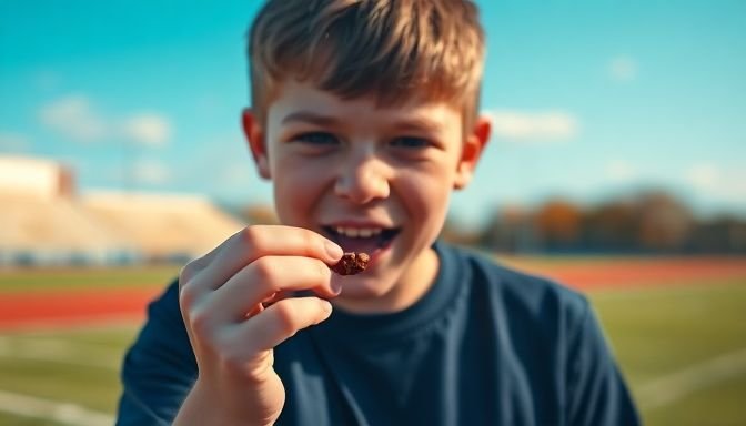 Σταφίδες: το φυσικό σνακ που ενισχύει ενέργεια και ανοσία 3 Νέος αθλητής τρώει σταφίδες στο γήπεδο
