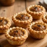 Αρμένικες ταχινόπιτες σε ξύλινο τραπέζι