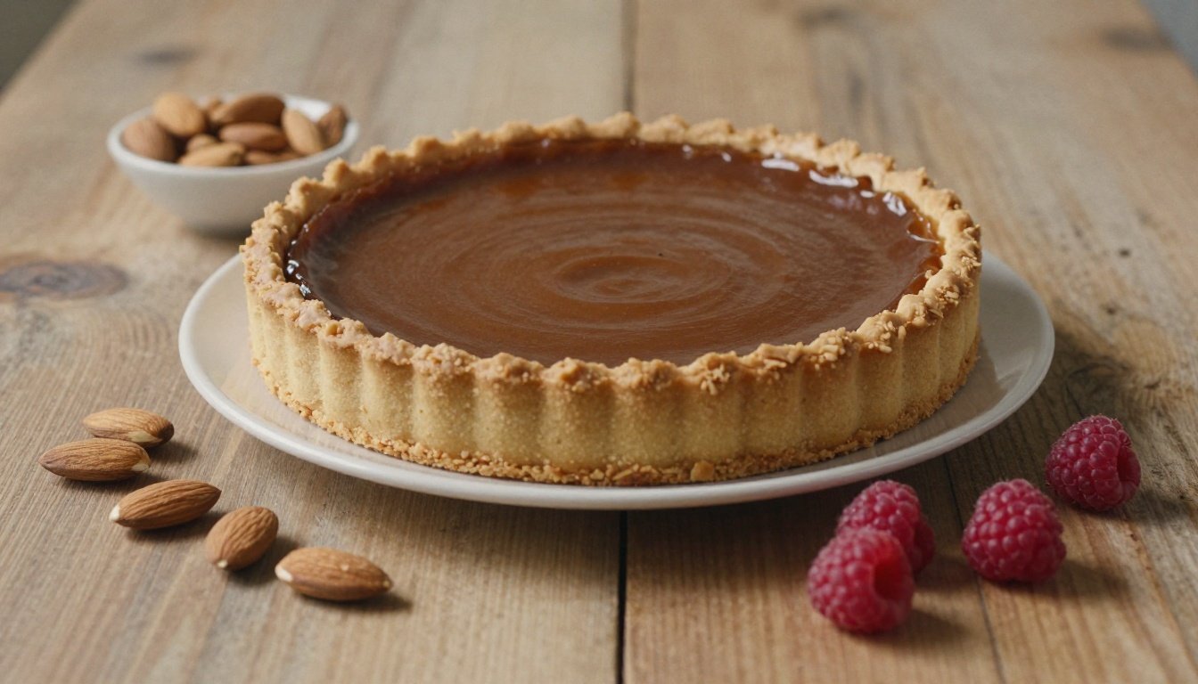 Αρμονικά διακοσμημένο Linzer torte με φυσικά υλικά