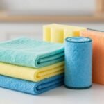 Καθαρά πανιά καθαρισμού σε κουζίνα