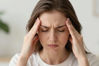 Ένας άνθρωπος σε ένα φωτεινό γραφείο με ατμόσφαιρα χαλάρωσης, γεμάτο με φυσικά στοιχεία και γραφικά αντικείμενα.