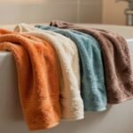 Κάποιες απαλές και φρέσκες πετσέτες σε minimal περιβάλλον.