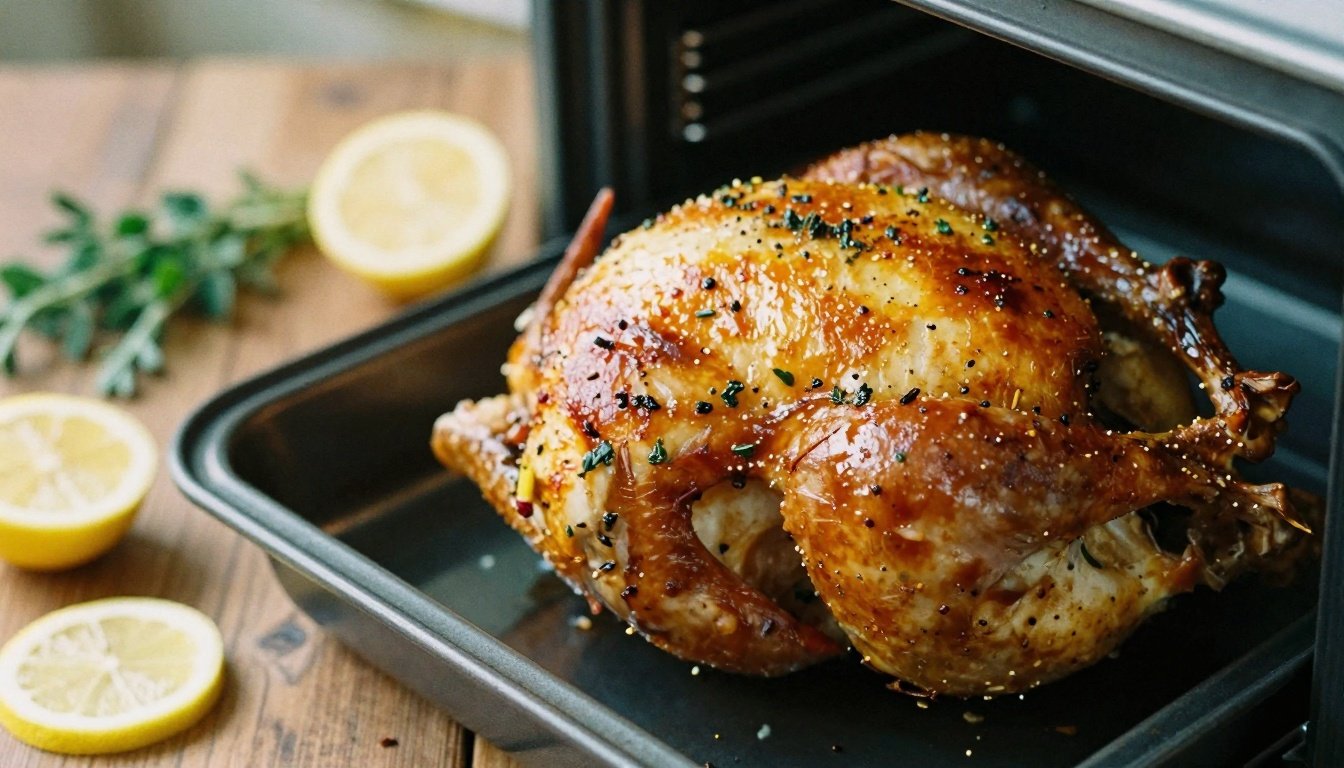 Πώς θα πετύχεις κάθε φορά ζουμερό κοτόπουλο στον φούρνο 2 Φρεσκοψημένο κοτόπουλο με μπαχαρικά