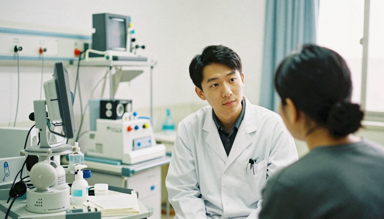 Γιατρός εξετάζει τον ασθενή σε ιατρείο