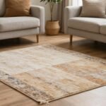 Ζεστό σαλόνι με χαλί που προσθέτει στιλ στο χώρο.