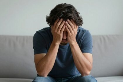 Εικόνα που απεικονίζει τον εγκέφαλο και DNA, συμβολίζοντας τους γενετικούς παράγοντες που σχετίζονται με την κατάθλιψη.