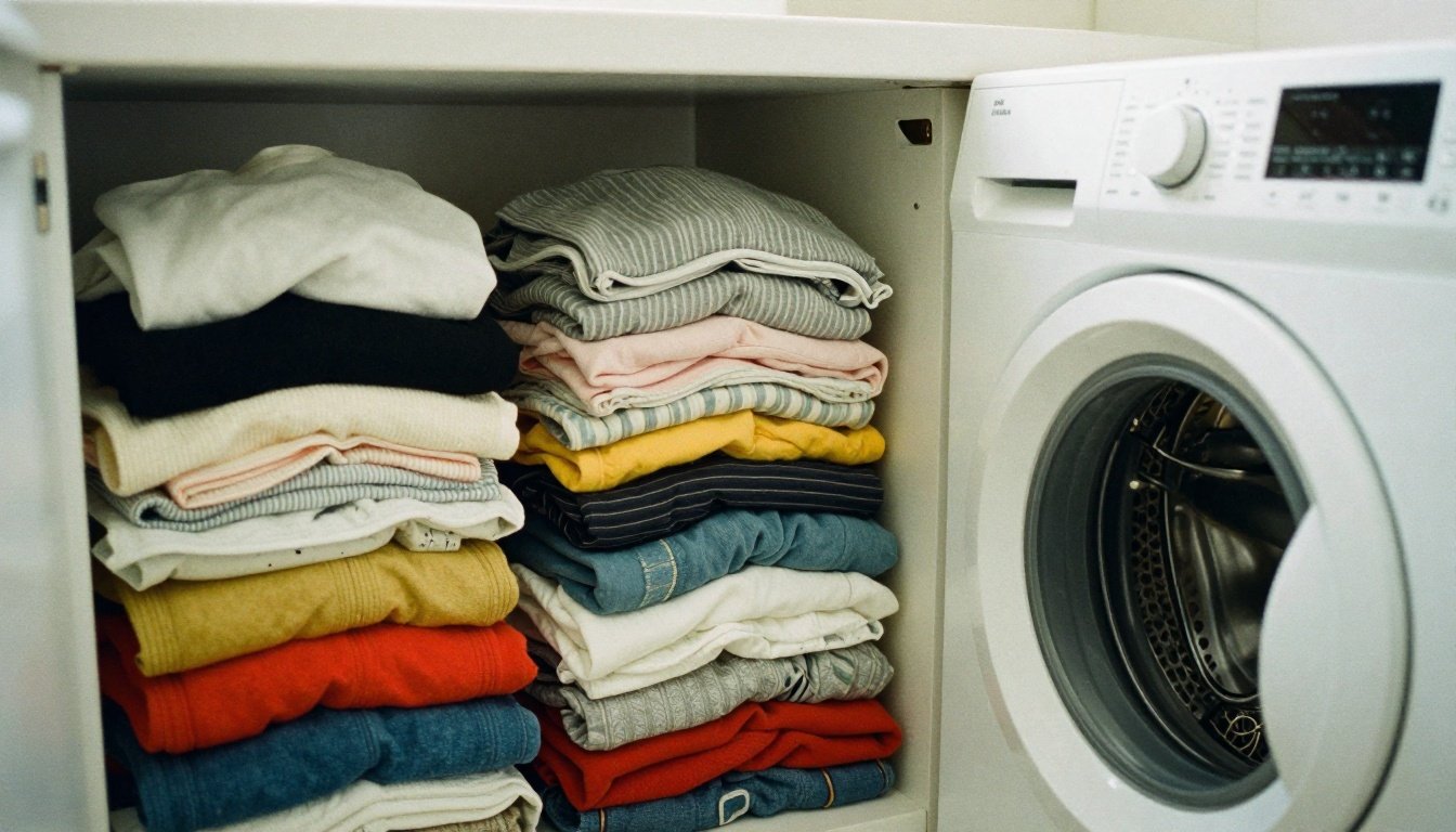 Οργανωμένα ρούχα σε πλυντήριο