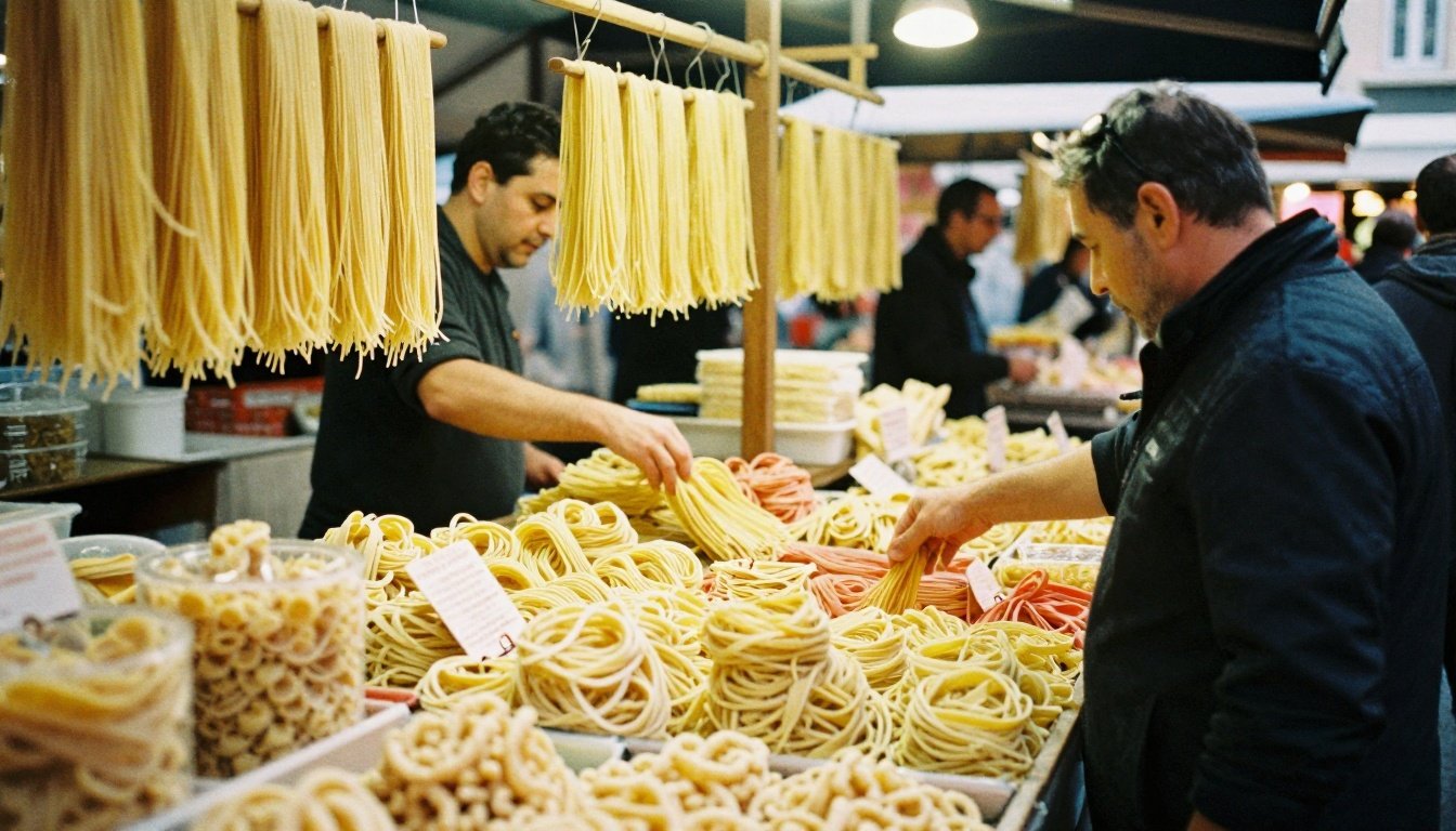Αγορά ζυμαρικών στην Ιταλία