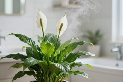 Σπαθίφυλλο σε μπάνιο με υγρασία