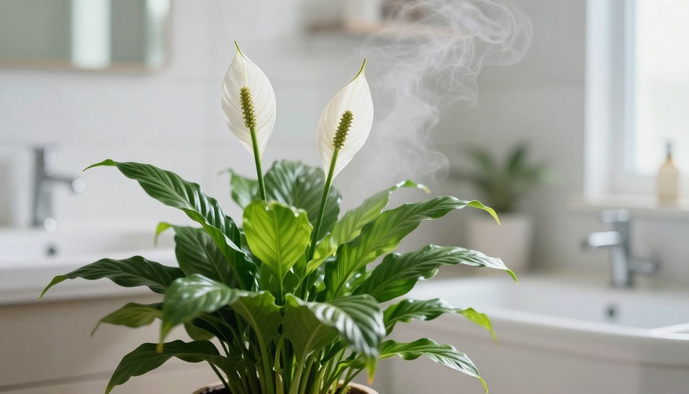 Σπαθίφυλλο σε μπάνιο με υγρασία