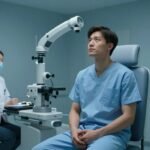 Εικόνα που συμβολίζει την ανδρική υπογονιμότητα και την επιστημονική πρόοδο σε κλινικό περιβάλλον.