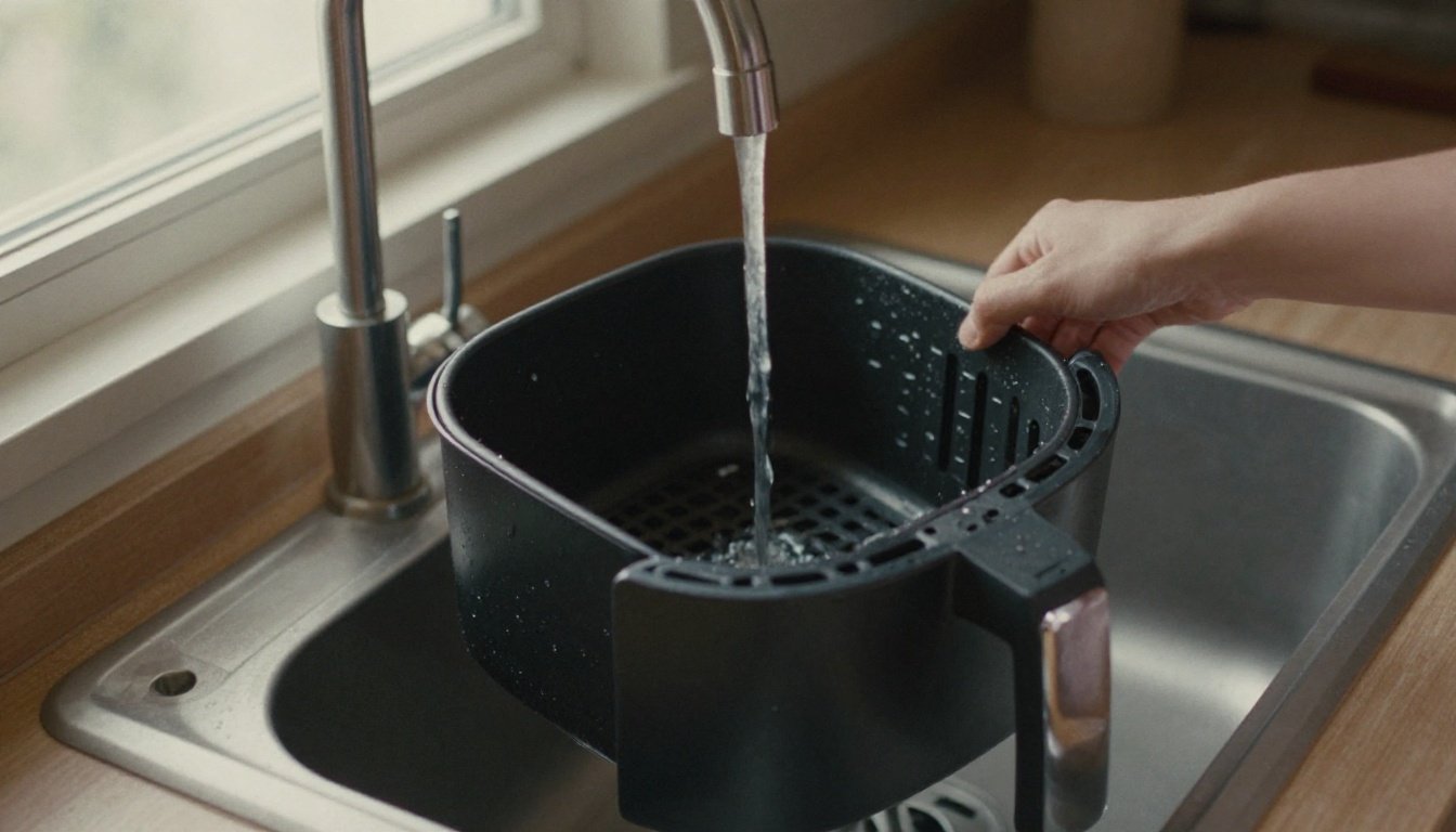 Πώς καθαρίζεται σωστά ο κάδος του airfryer χωρίς να τον χαλάσετε 2 Αναλυτική εικόνα ενός καθαρισμού του κάδου του airfryer