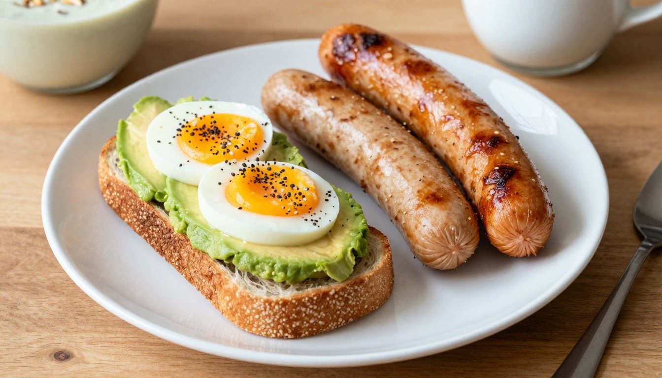 Υγιεινό πρωινό πλούσιο σε πρωτεΐνες με διάφορες επιλογές