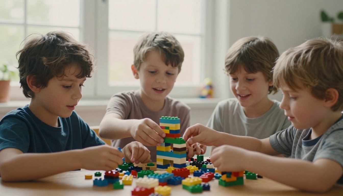 Παίδια δημιουργούν με τουβλάκια Lego