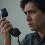 Ένα άτομο ανησυχεί κρατώντας το τηλέφωνο στον αυτί του.