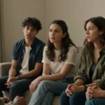 Ομάδα ανθρώπων που συζητούν με έντονα εκφραστικά πρόσωπα και αλληλεπίδραση.