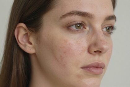 Πανάδες στο πρόσωπο γυναίκας