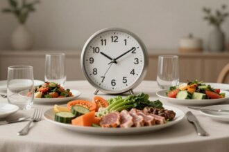 Δείπνο με υγιεινές επιλογές σε ήρεμο περιβάλλον.