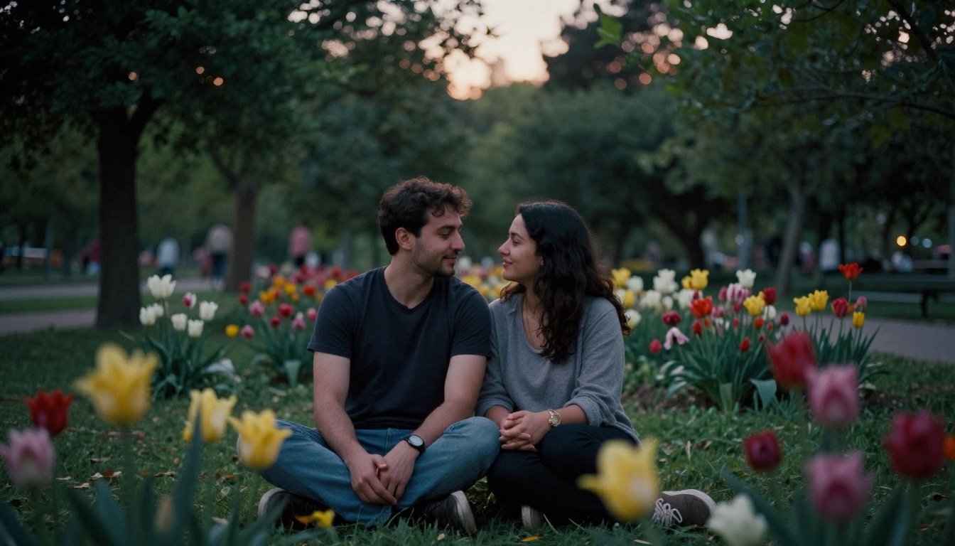 Ζευγάρι στο πάρκο