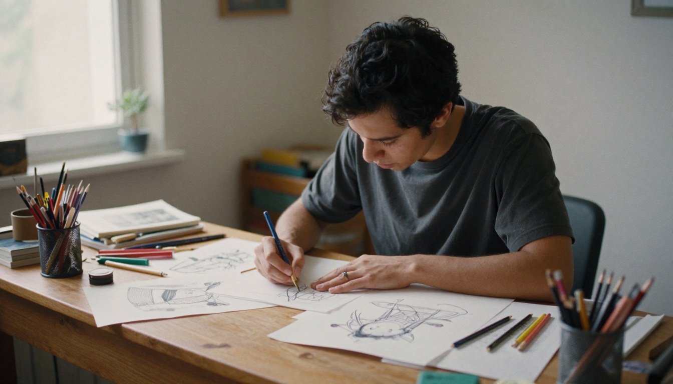 Δημιουργική διαδικασία σε ένα γεμάτο γραφείο