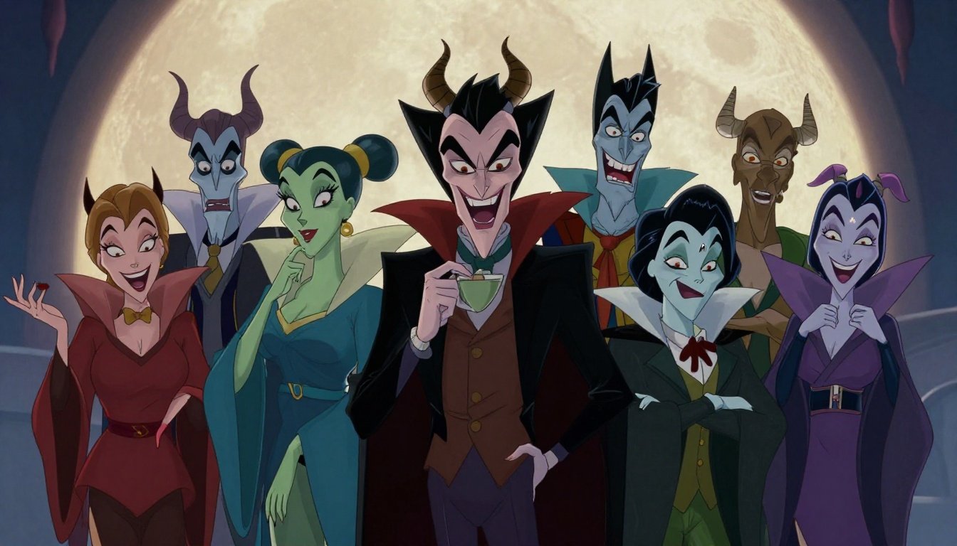 Διάφοροι κακοί χαρακτήρες της Ντίσνεϊ που εκπροσωπούν τα ζώδια.