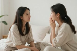 Στιγμιότυπο αυτοφροντίδας με έναν άνθρωπο που αναπαύεται και αναπνέει βαθιά, κάτω από τις κουβέρτες.