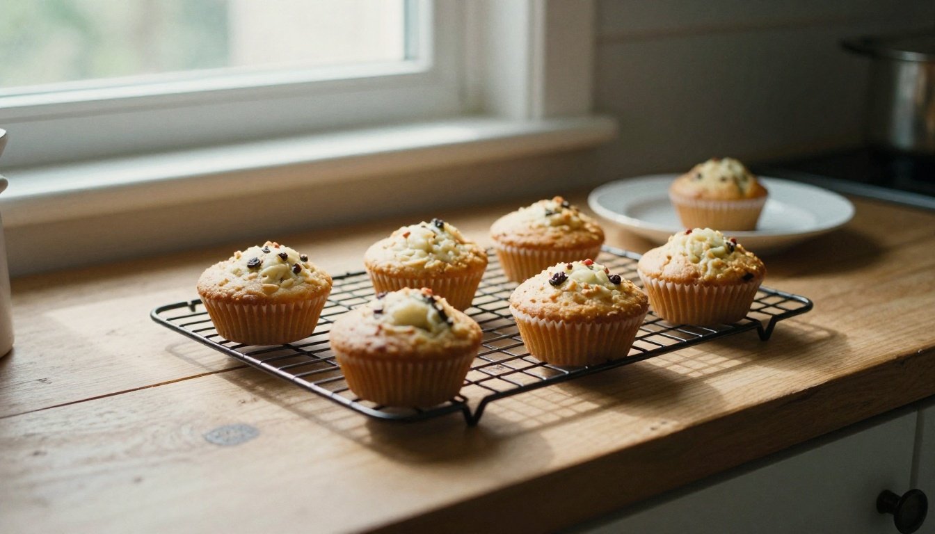 Πώς να φτιάξεις μάφιν με μόνο 3 υλικά που έχεις στο σπίτι 2 Φρέσκα μίγματα μάφιν σε ξύλινο πάγκο