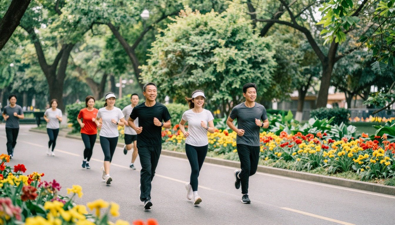 Τι συμβαίνει στον εγκέφαλο όταν γυμναζόμαστε συστηματικά 2 Ομάδα ανθρώπων που τρέχουν σε ένα πάρκο