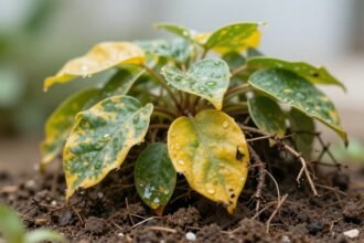 Υγιές φυτό με σημάδια υπερβολικού ποτίσματος.