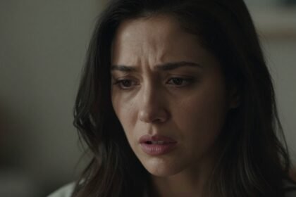 Μια γυναίκα με έντονη έκφραση, που συμβολίζει τη συναισθηματική χειραγώγηση.