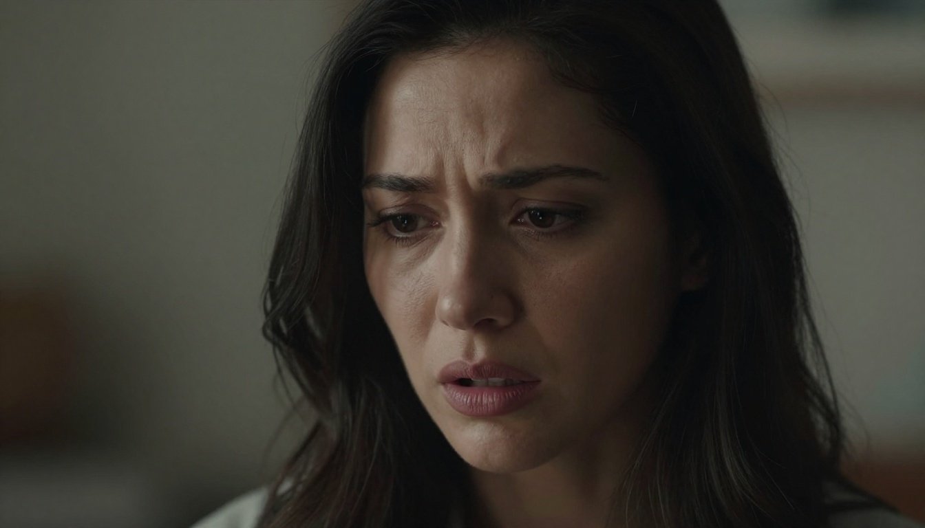 Μια γυναίκα με έντονη έκφραση, που συμβολίζει τη συναισθηματική χειραγώγηση.