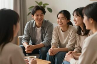 Μια ζεστή στιγμή ανθρώπινης επαφής και συνομιλίας που προάγει τη μακροχρόνια ευεξία.