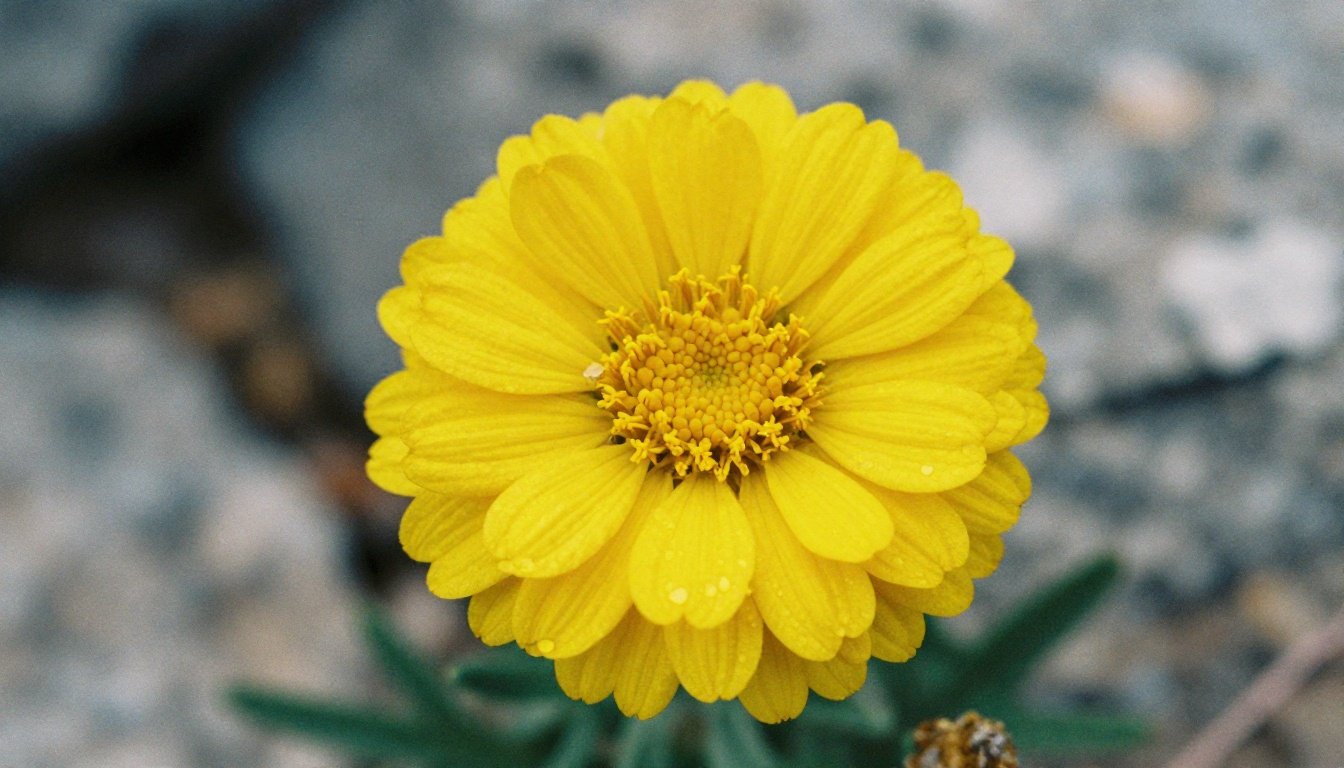 Κοντινή λήψη του Ελίχρυσου σε μεσογειακό τοπίο