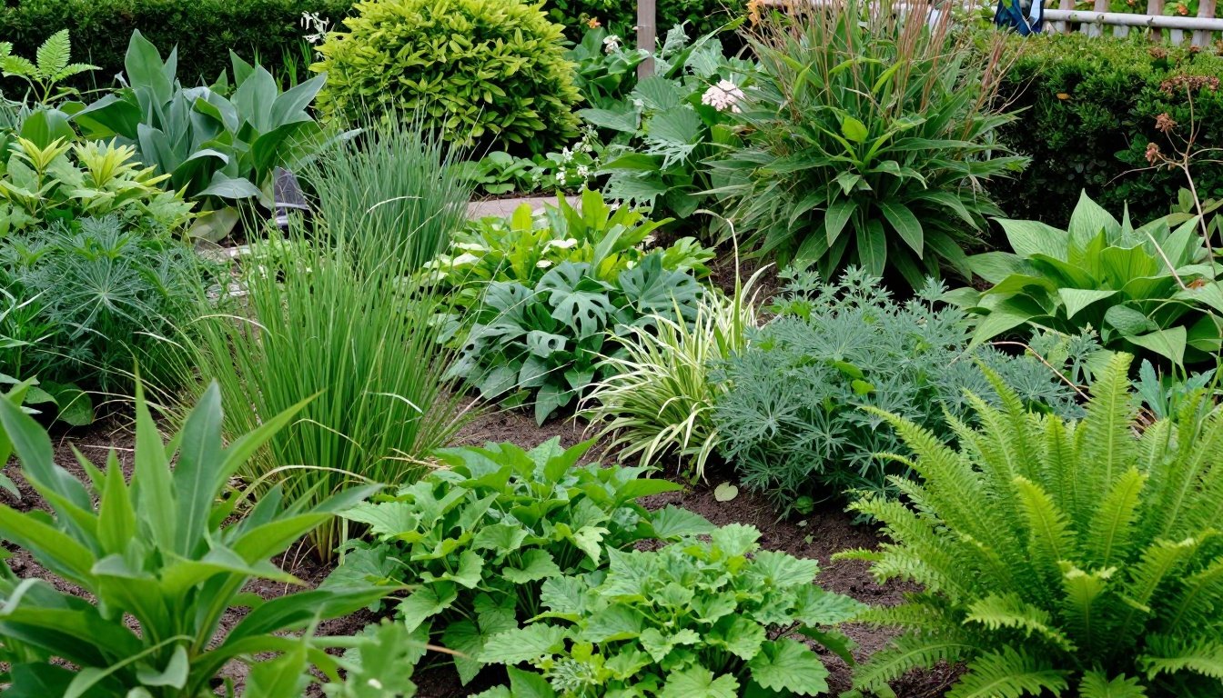 Τοπίο κήπου με αποτελεσματικές μεθόδους για την καταπολέμηση των αγριόχορτων.