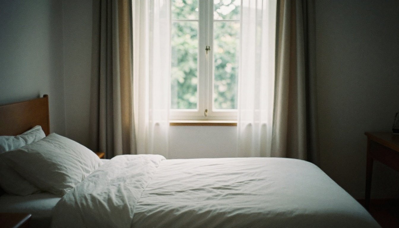 Σκηνή από ήρεμο υπνοδωμάτιο